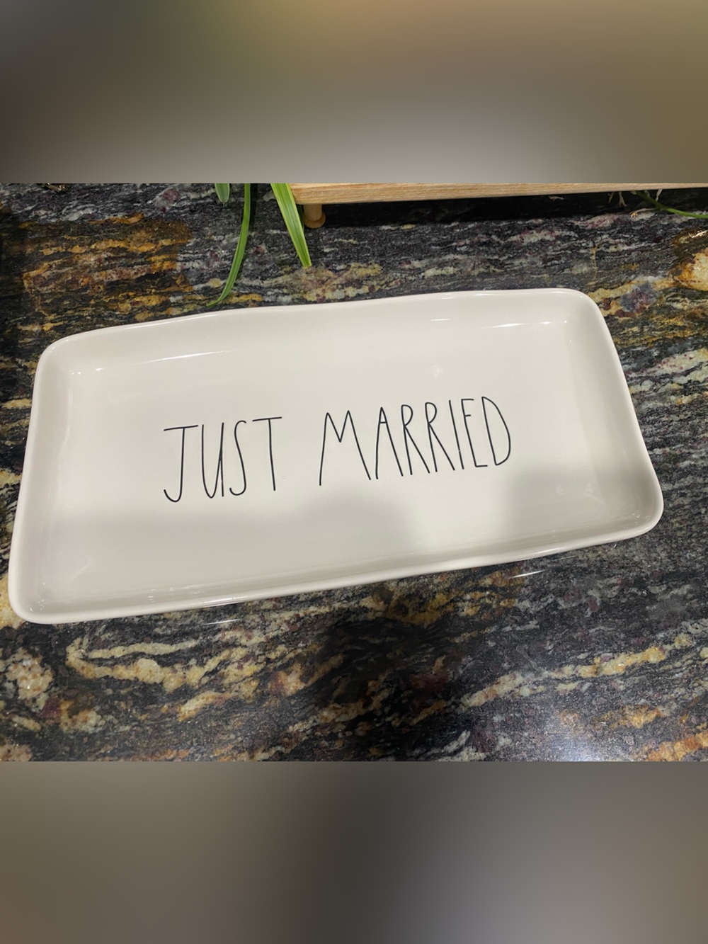 Rae Dunn Just Married 14x7 inch platter